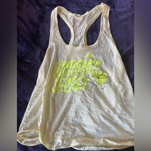 Victoria's Secret Cream and Neon Yellow Tank Top